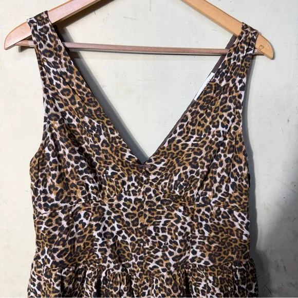 American Eagle AE V-Neck Romper Leopard Print Size Medium - Picture 13 of 13